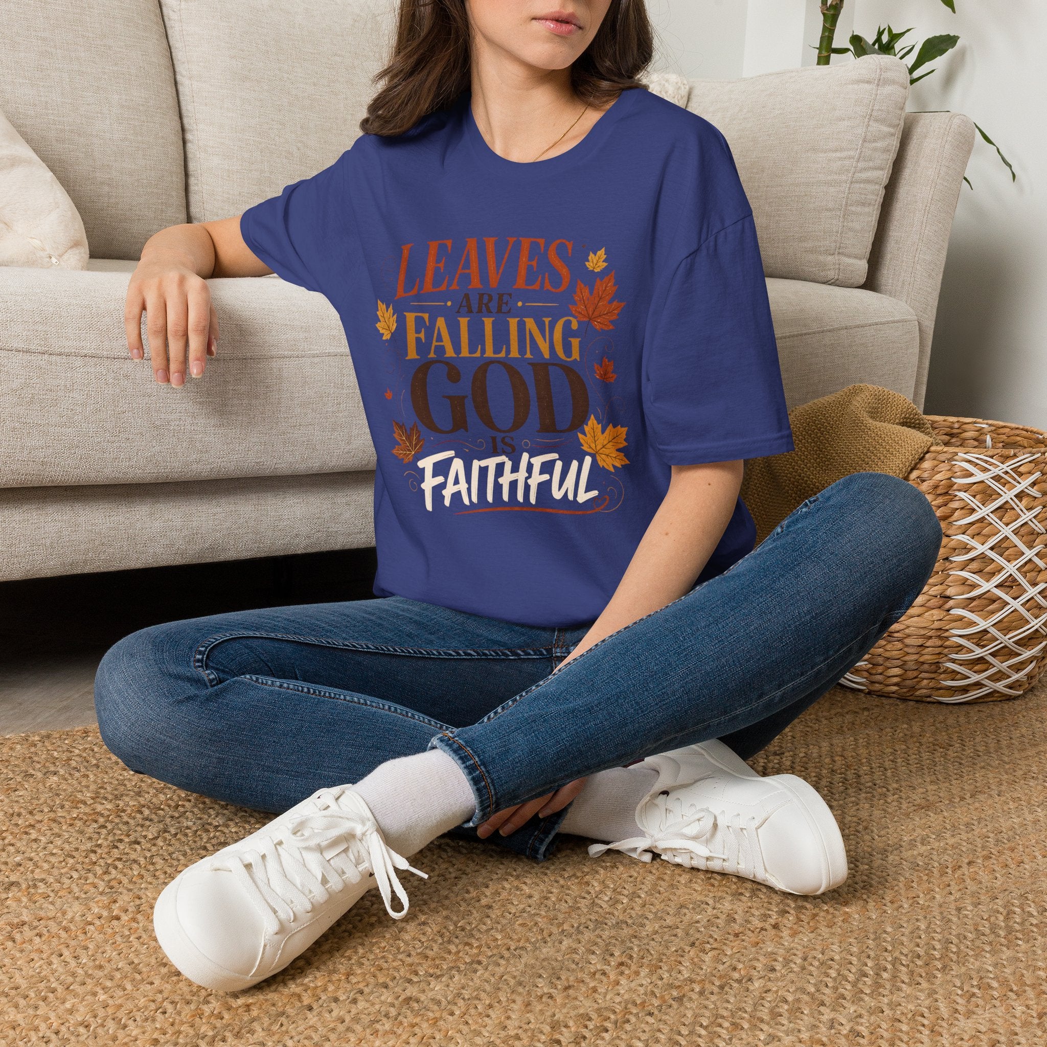 Leaves Are Falling God Is Faithful T-Shirt — Fall Christian Tee