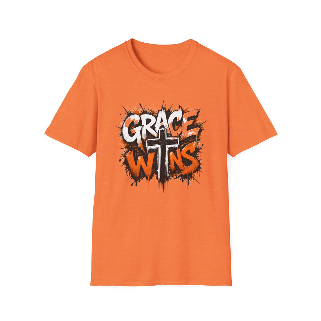 Grace Wins T-Shirt — Christian Faith Cross Graphic Tee