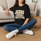 Jesus Over Everything T‑Shirt — Retro Faith Graphic Tee
