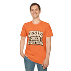 Jesus Over Everything T‑Shirt — Retro Faith Graphic Tee