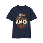 Amen Y’all Cowboy T-Shirt — Western Cross & Hat Graphic Tee