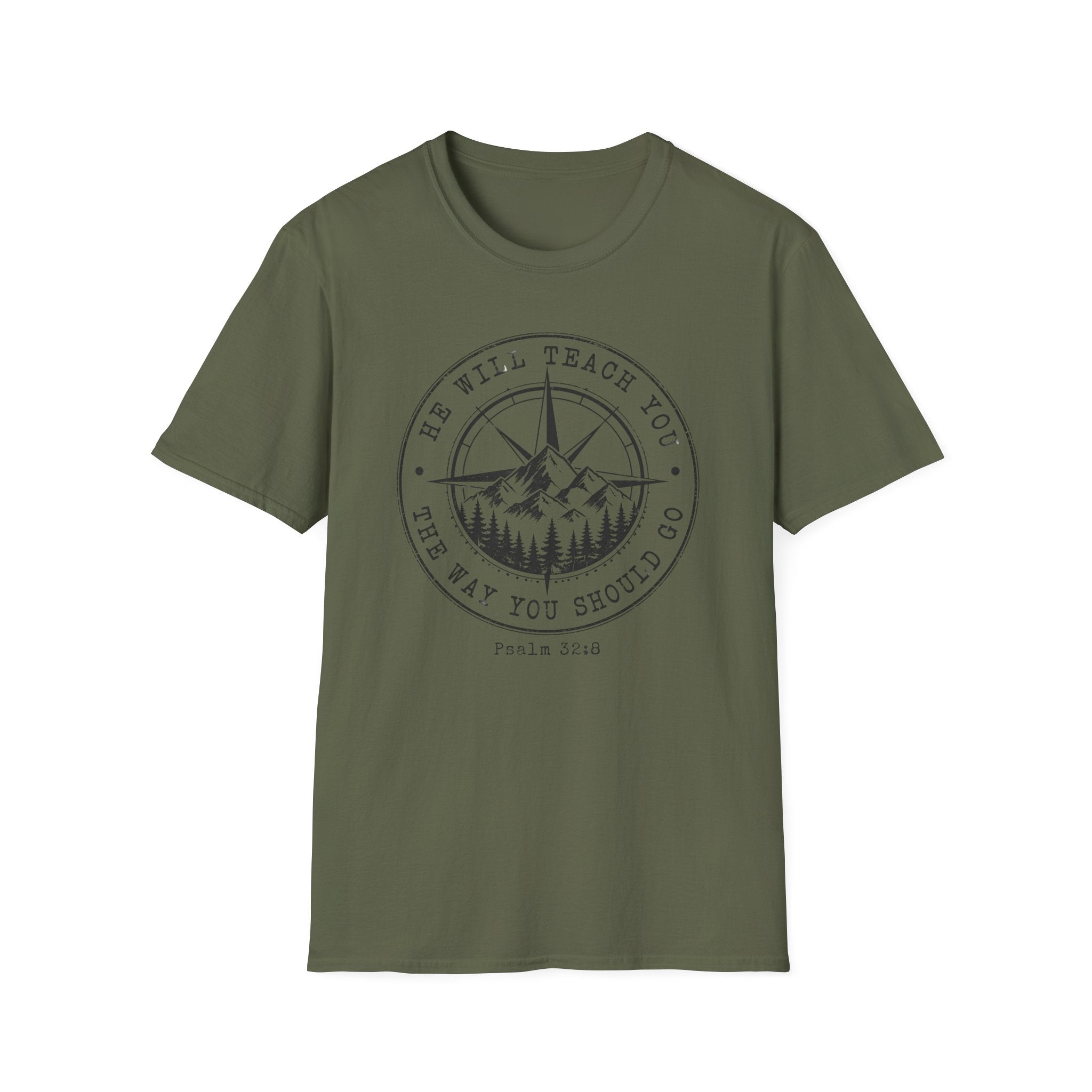 T-Shirt — 'He Will Teach You The Way You Should Go' Mountain Compass Christian Tee