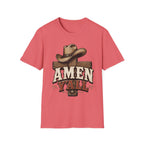Amen Y’all Cowboy T-Shirt — Western Cross & Hat Graphic Tee