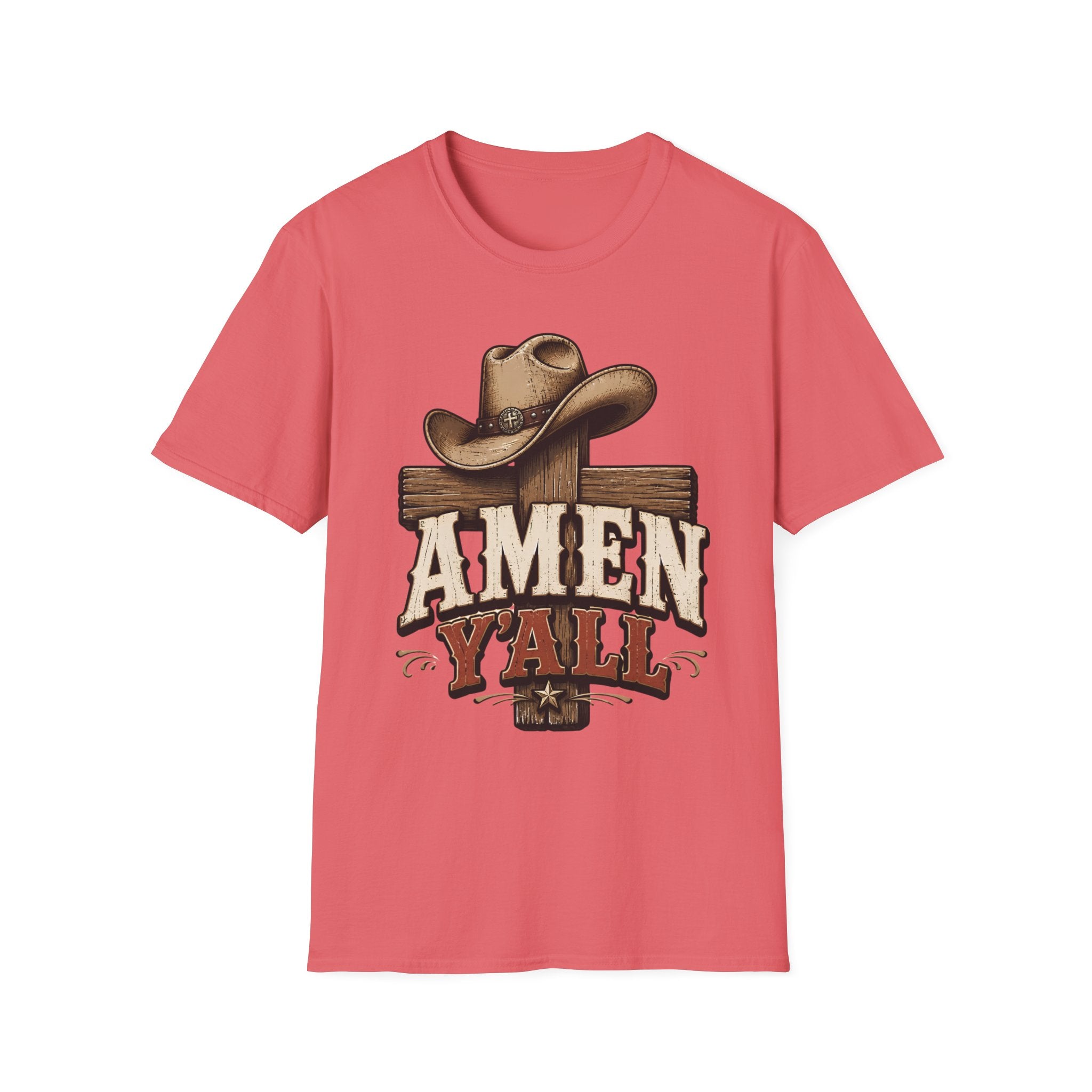 Amen Y’all Cowboy T-Shirt — Western Cross & Hat Graphic Tee
