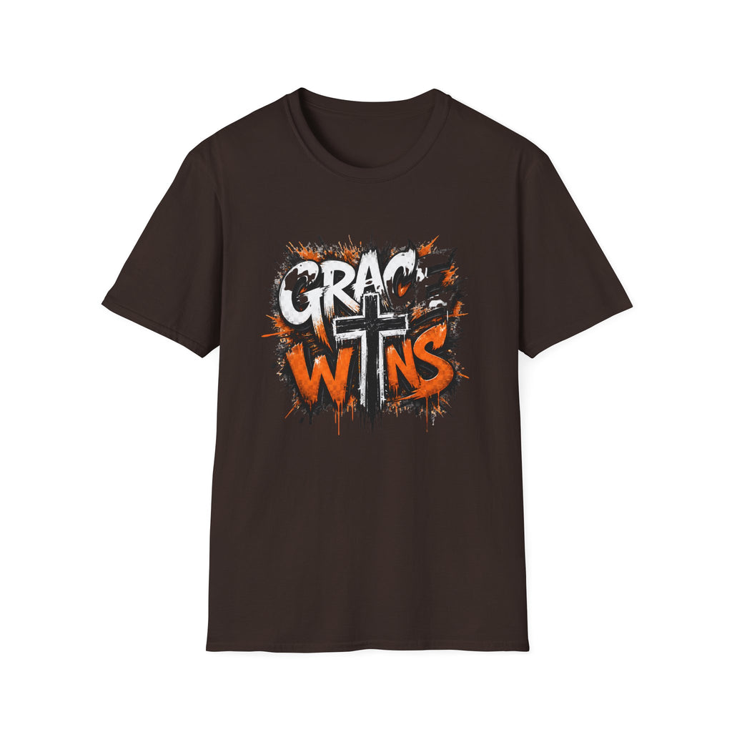Grace Wins T-Shirt — Christian Faith Cross Graphic Tee