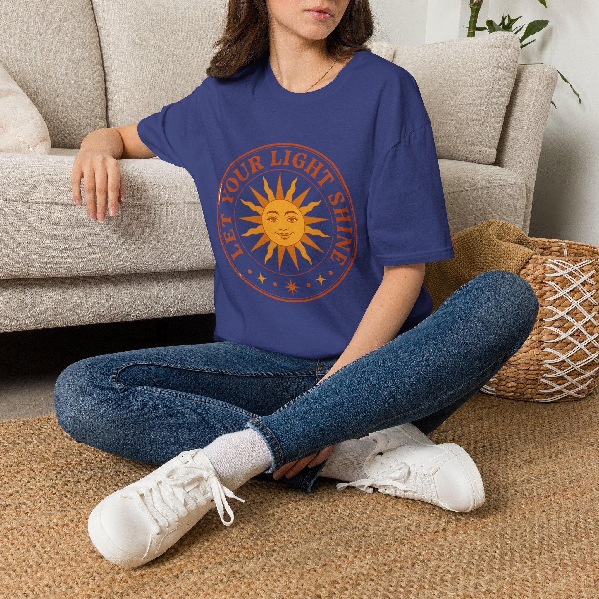 Sunshine Graphic T-Shirt — "Let Your Light Shine" Inspirational Tee