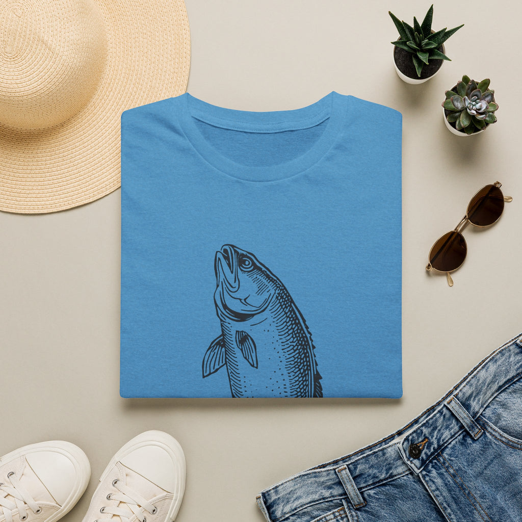 Fish Illustration T-Shirt — Vintage Leaping Trout Graphic