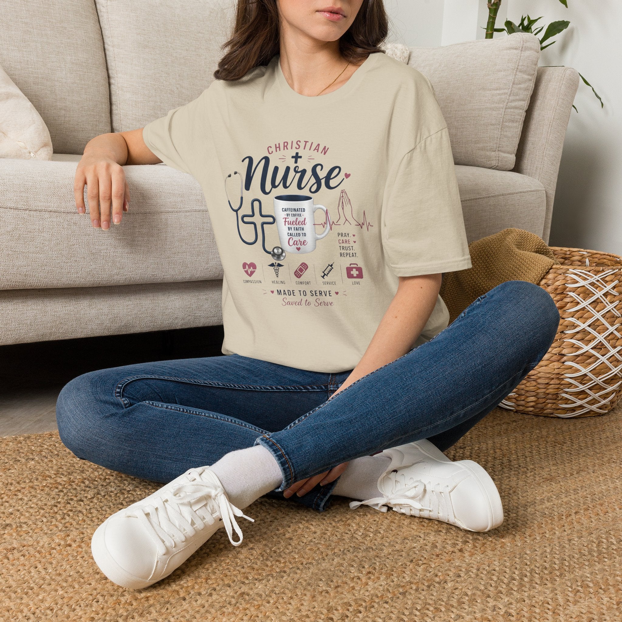 Christian Nurse T-Shirt — Faith Fueled Nursing Tee