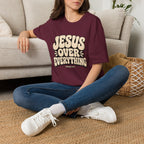 Jesus Over Everything T‑Shirt — Retro Faith Graphic Tee