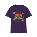 T-Shirt — Two of Every Animal But No Mosquitoes Retro Floral Graphic Tee