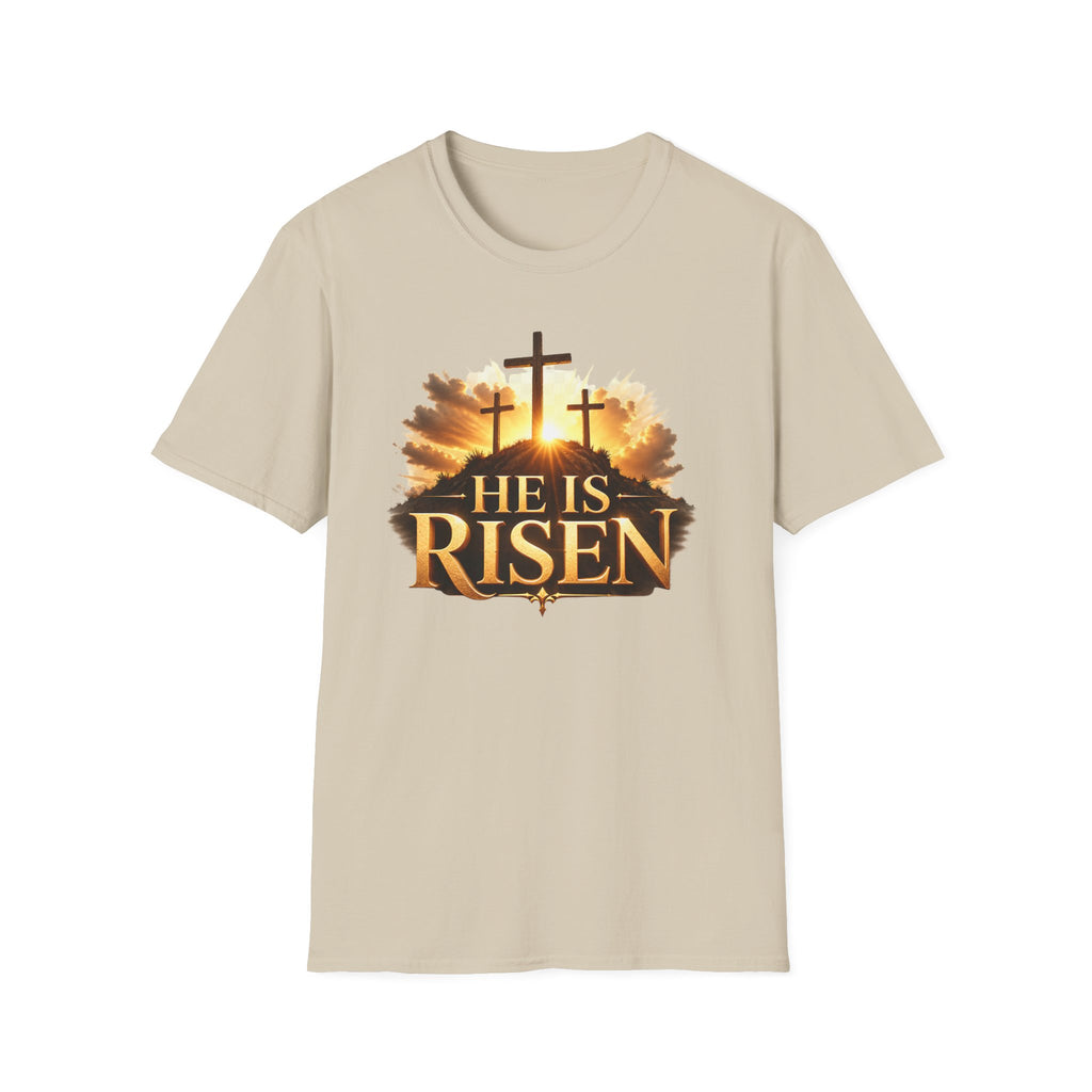 He Is Risen T-Shirt — Easter Christian Cross Resurrection Tee