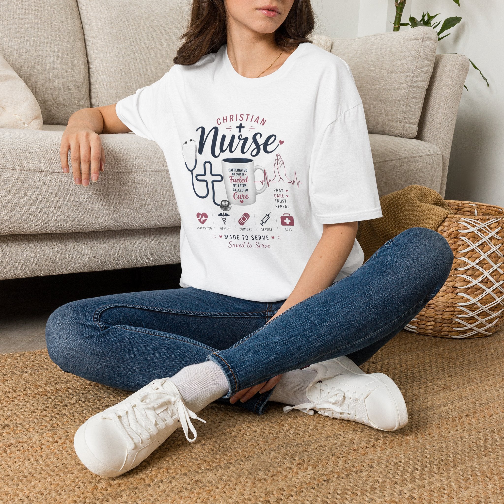 Christian Nurse T-Shirt — Faith Fueled Nursing Tee