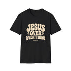 Jesus Over Everything T‑Shirt — Retro Faith Graphic Tee