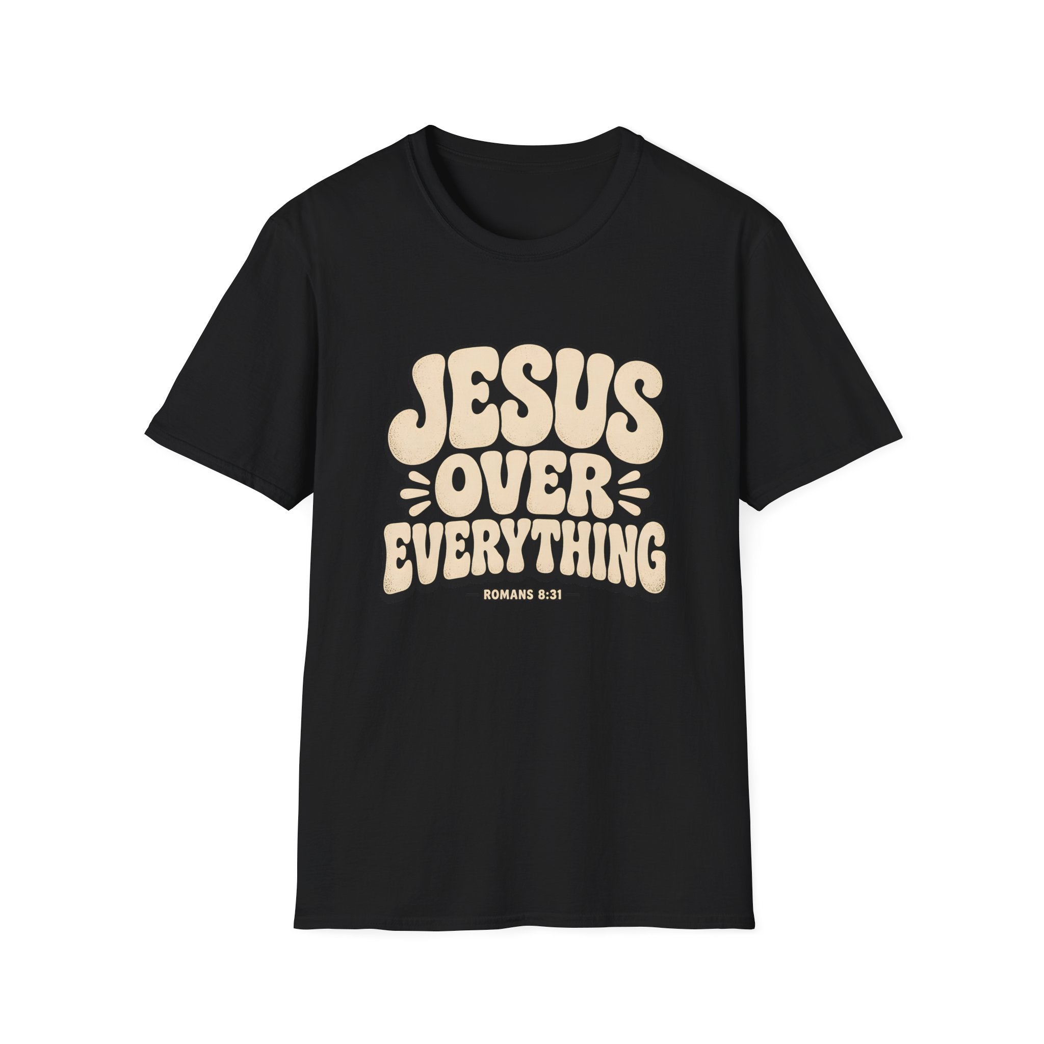 Jesus Over Everything T‑Shirt — Retro Faith Graphic Tee