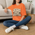 Jesus Over Everything T‑Shirt — Retro Faith Graphic Tee