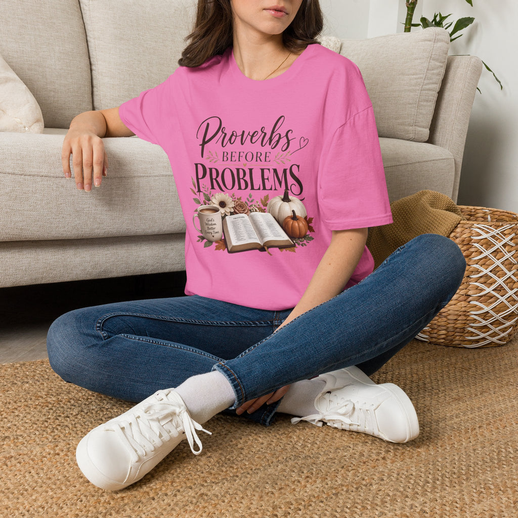 T-Shirt — "Proverbs Before Problems" Inspirational Christian Tee