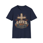 Saved Not Lucky T-Shirt — Christian Cross Faith Graphic Tee