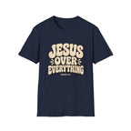 Jesus Over Everything T‑Shirt — Retro Faith Graphic Tee