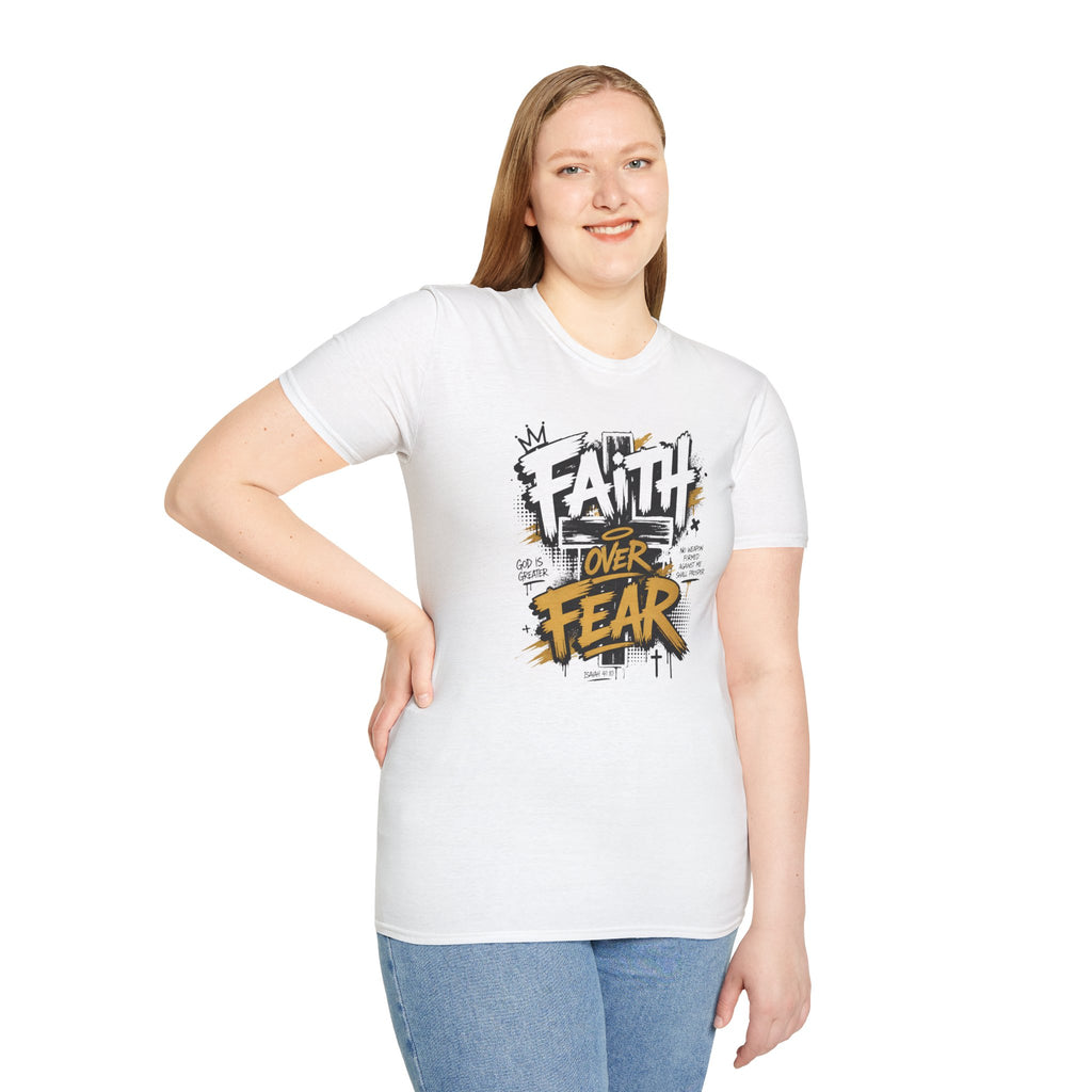 Faith Over Fear T-Shirt — Bold Graffiti Christian Inspirational Tee
