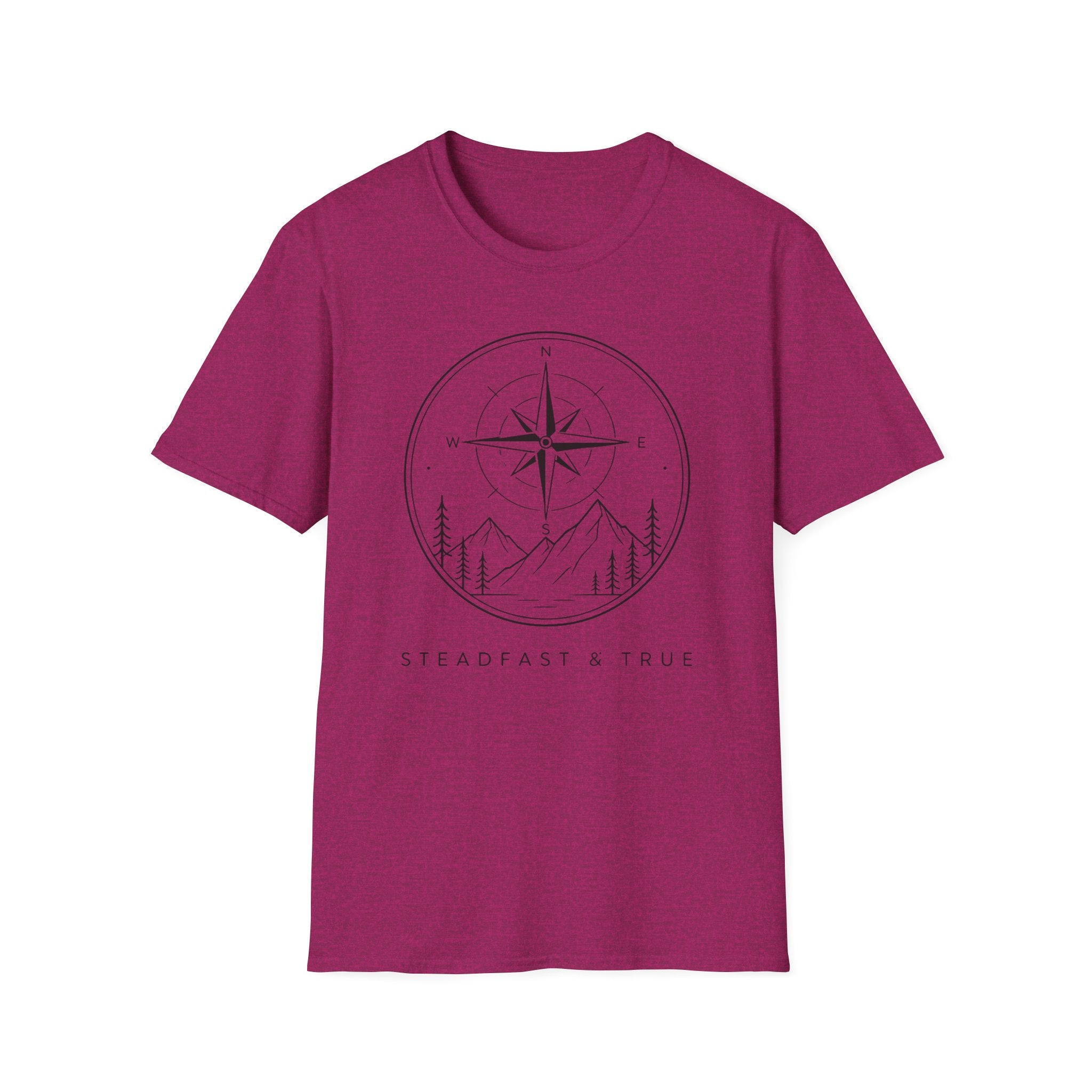 Compass Mountain T-Shirt — Wanderlust 'Find Your True North' Graphic Tee