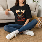 Faith Loaded T-Shirt — Christian Slingshot Cross Graphic Tee