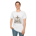 Christian T-Shirt — "Forever His" Cross Floral Graphic Tee