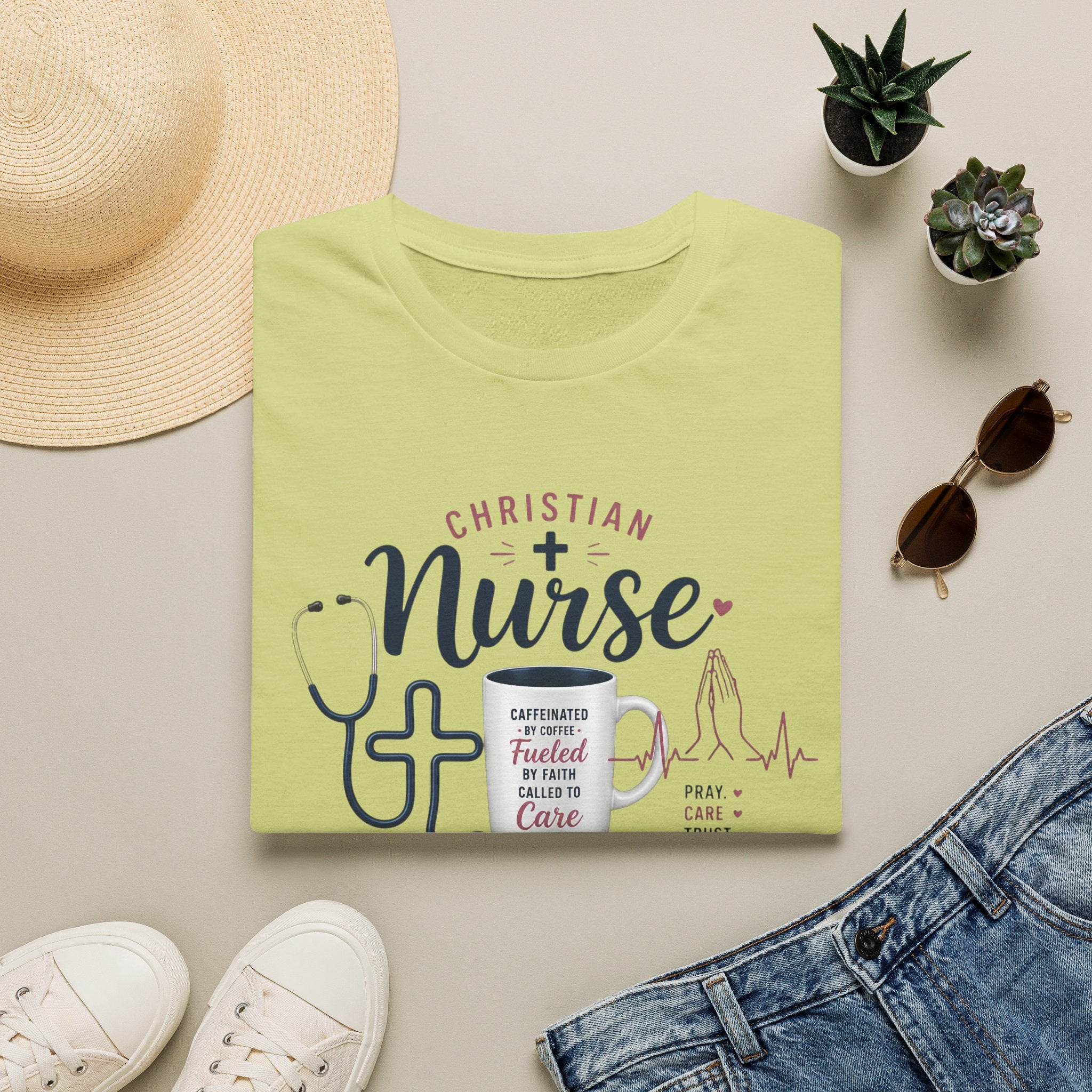 Christian Nurse T-Shirt — Faith Fueled Nursing Tee