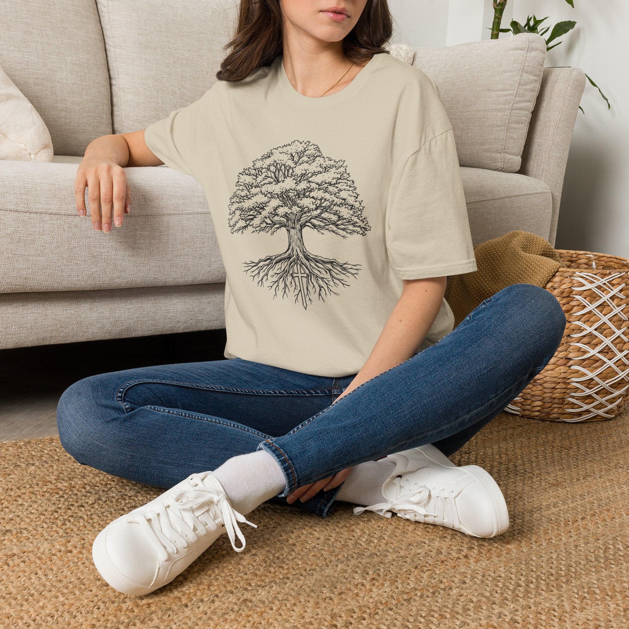 Tree of Life T-Shirt — Detailed Oak Tree Illustration Shirt