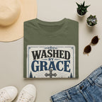 Washed By Grace T‑Shirt — Christian Faith Cross Tee