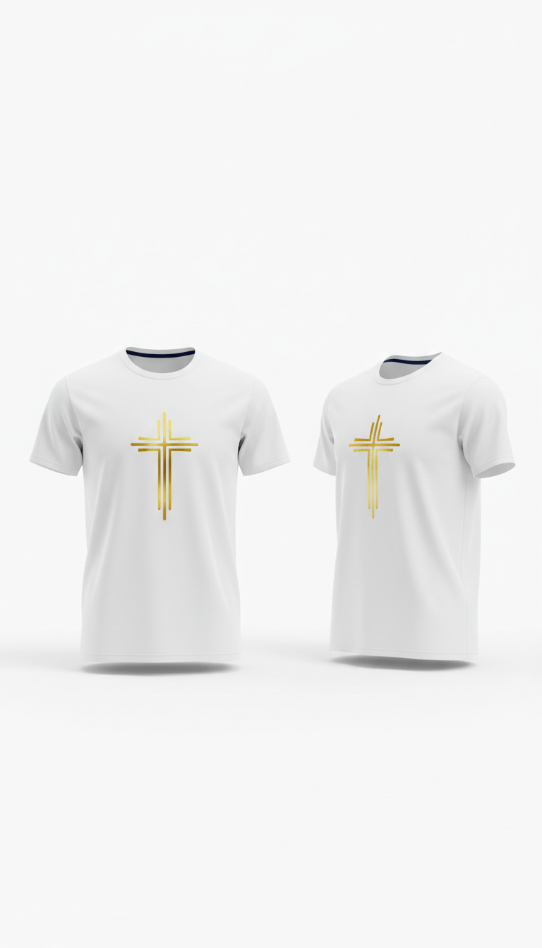 Radiant Gold Iconic Cross Tee