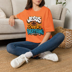 Jesus Over Everything T-Shirt — Faith Graphic Tee with Cross Streetwear Design