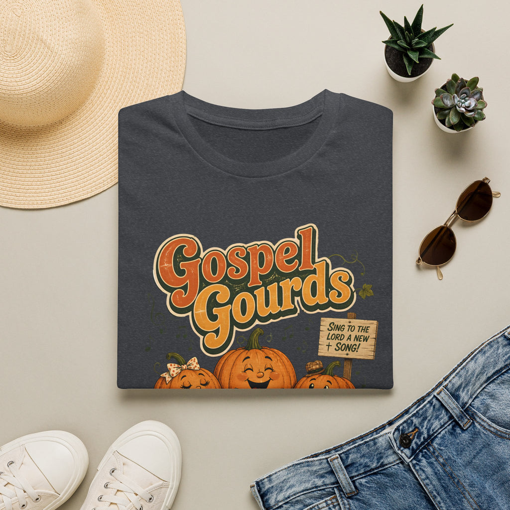Gospel Gourds Halloween T‑Shirt — Cute Singing Pumpkin Fall Tee