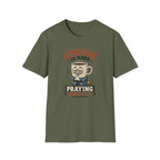 Adulting Is Hard Coffee T-Shirt — ‘Praying About It’ Funny Graphic Tee