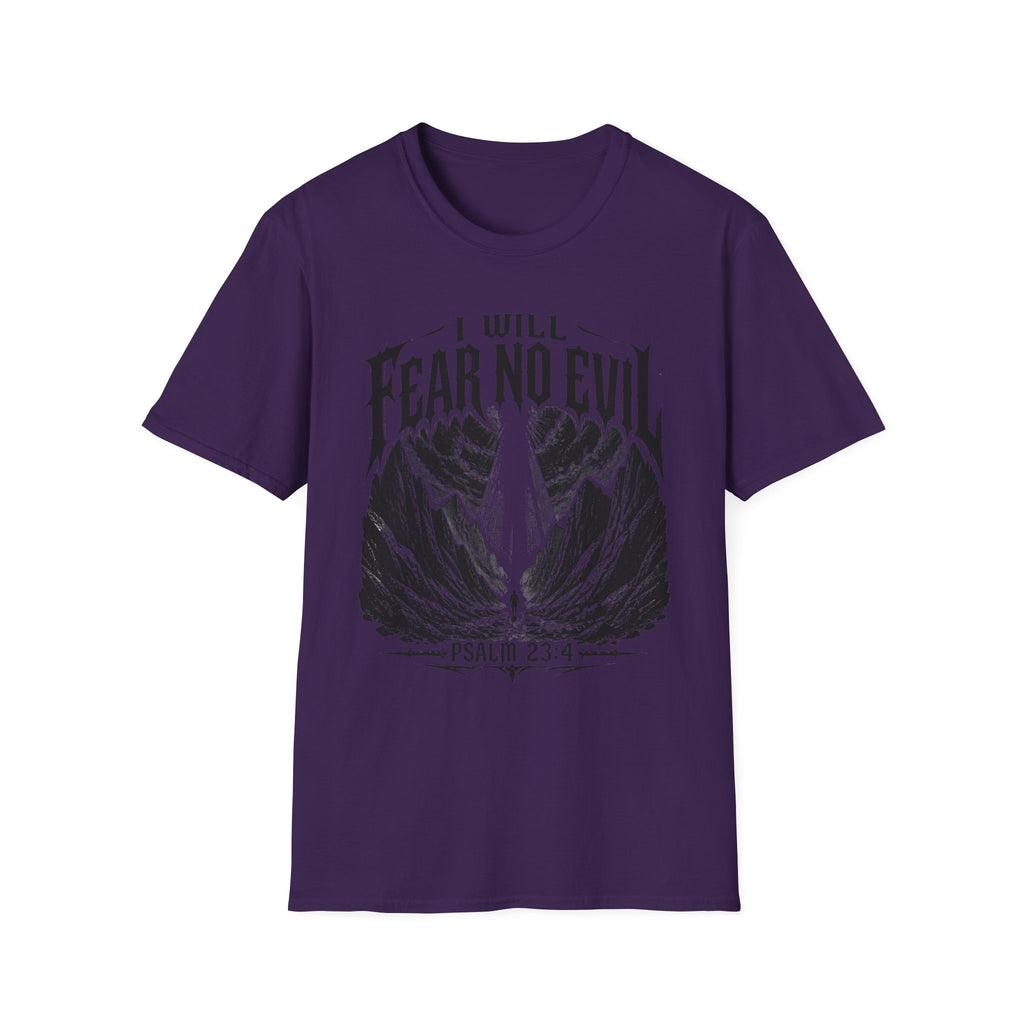 I Will Fear No Evil T-Shirt — Psalm 23:4 Inspirational Christian Tee