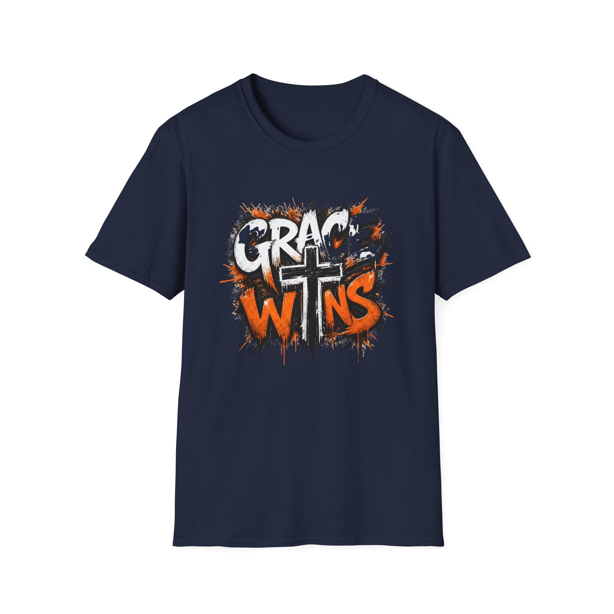 Grace Wins T-Shirt — Christian Faith Cross Graphic Tee