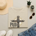 Christian T-Shirt — "Paid in Full" Cross Graphic Faith Tee