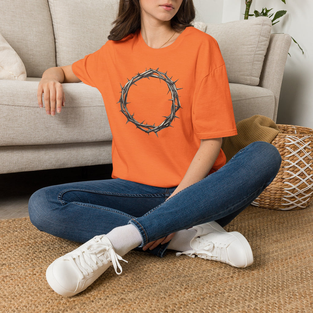 T-Shirt — Minimal Crown of Thorns Graphic Tee | Christian Faith Symbol Shirt