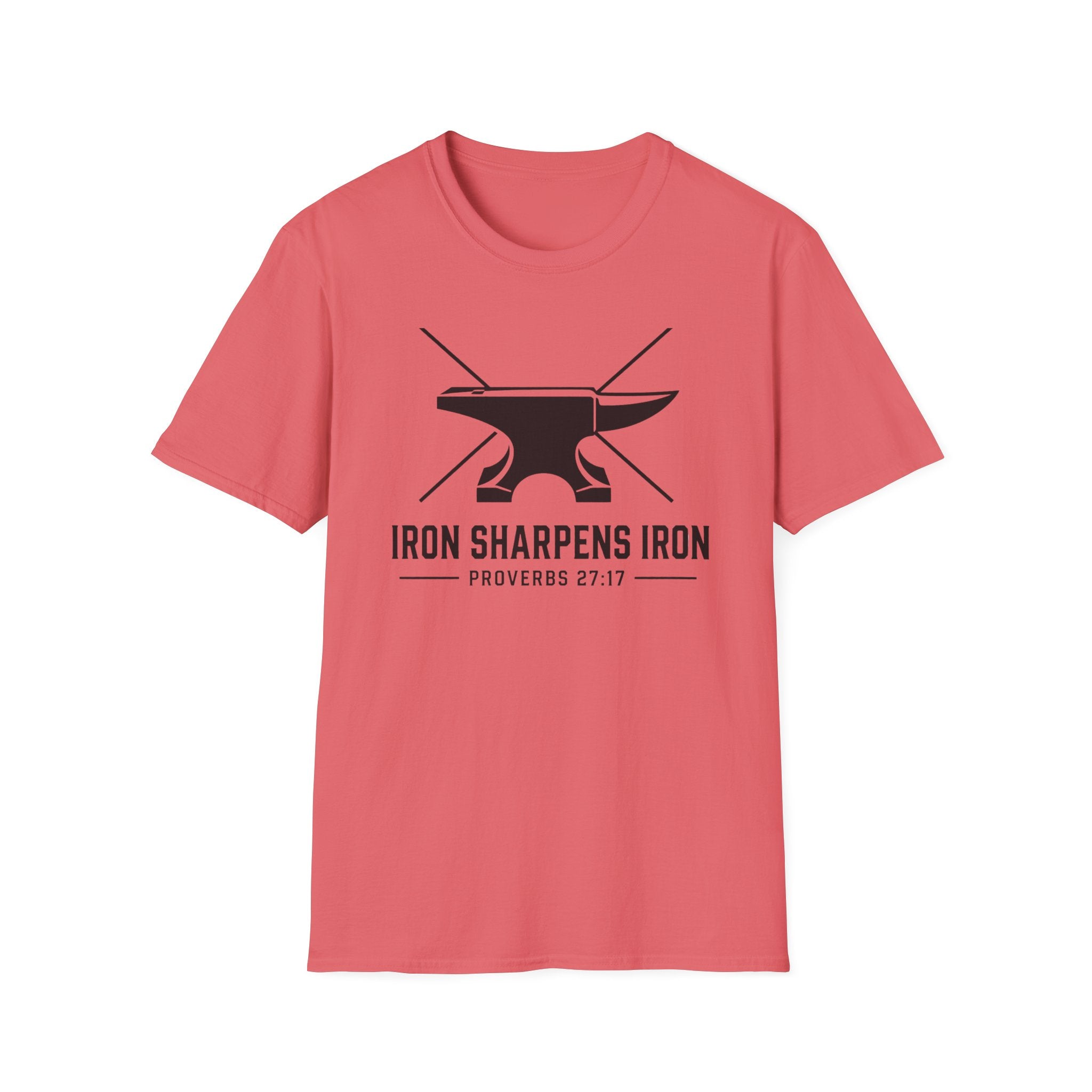 Iron Sharpens Iron T-Shirt — Proverbs 27:17 Faith Graphic Tee