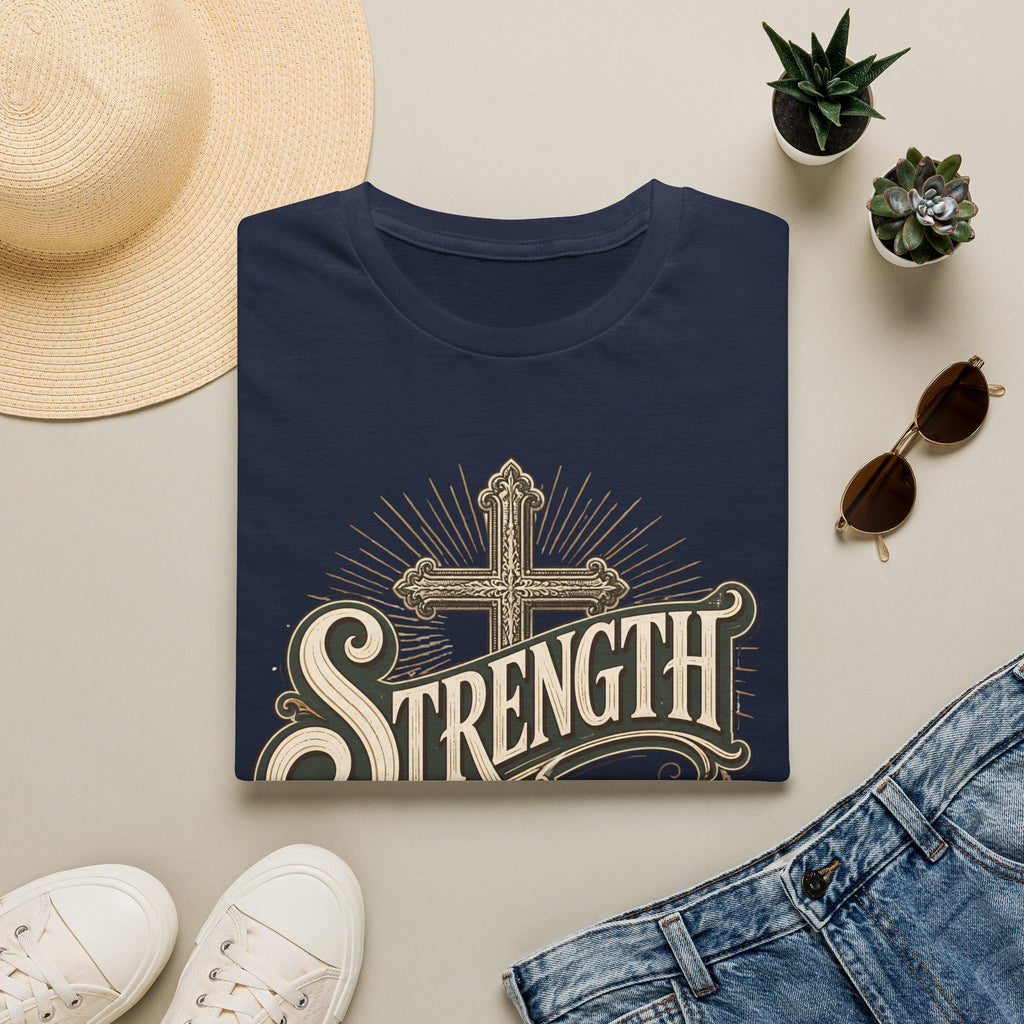 Strength Cross T‑Shirt — 'The Lord Is My Peace' Christian Faith Tee