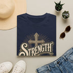 Strength Cross T‑Shirt — 'The Lord Is My Peace' Christian Faith Tee