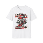 Saved by Grace T‑Shirt — Skateboard Faith Graphic