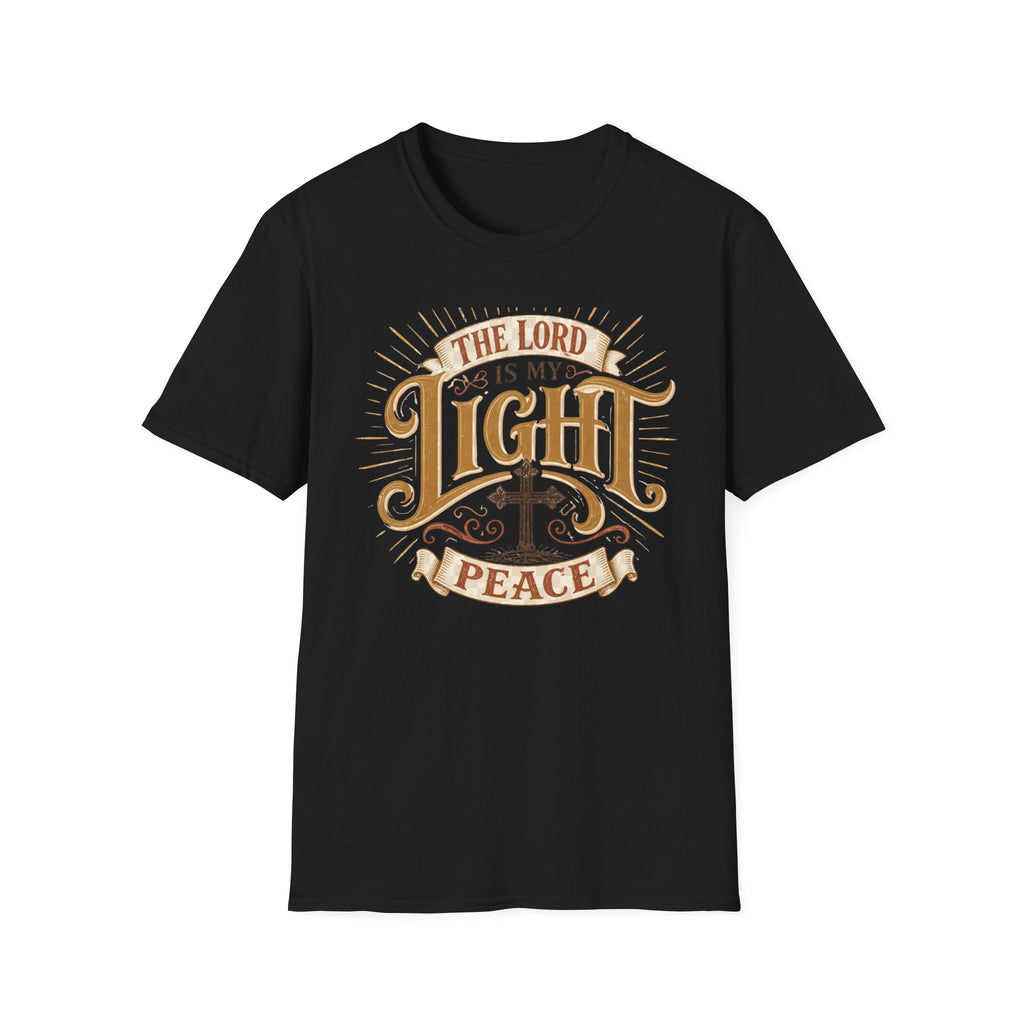 Christian T-Shirt - "The Lord Is My Light & Peace" Inspirational Faith Tee