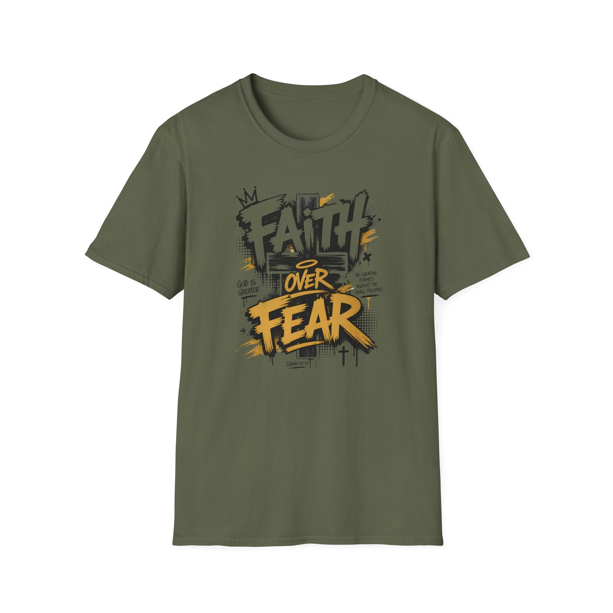 Faith Over Fear T-Shirt — Bold Graffiti Christian Inspirational Tee