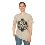 No Fear Graffiti T-Shirt — Bold Streetwear Tee with Cross Design