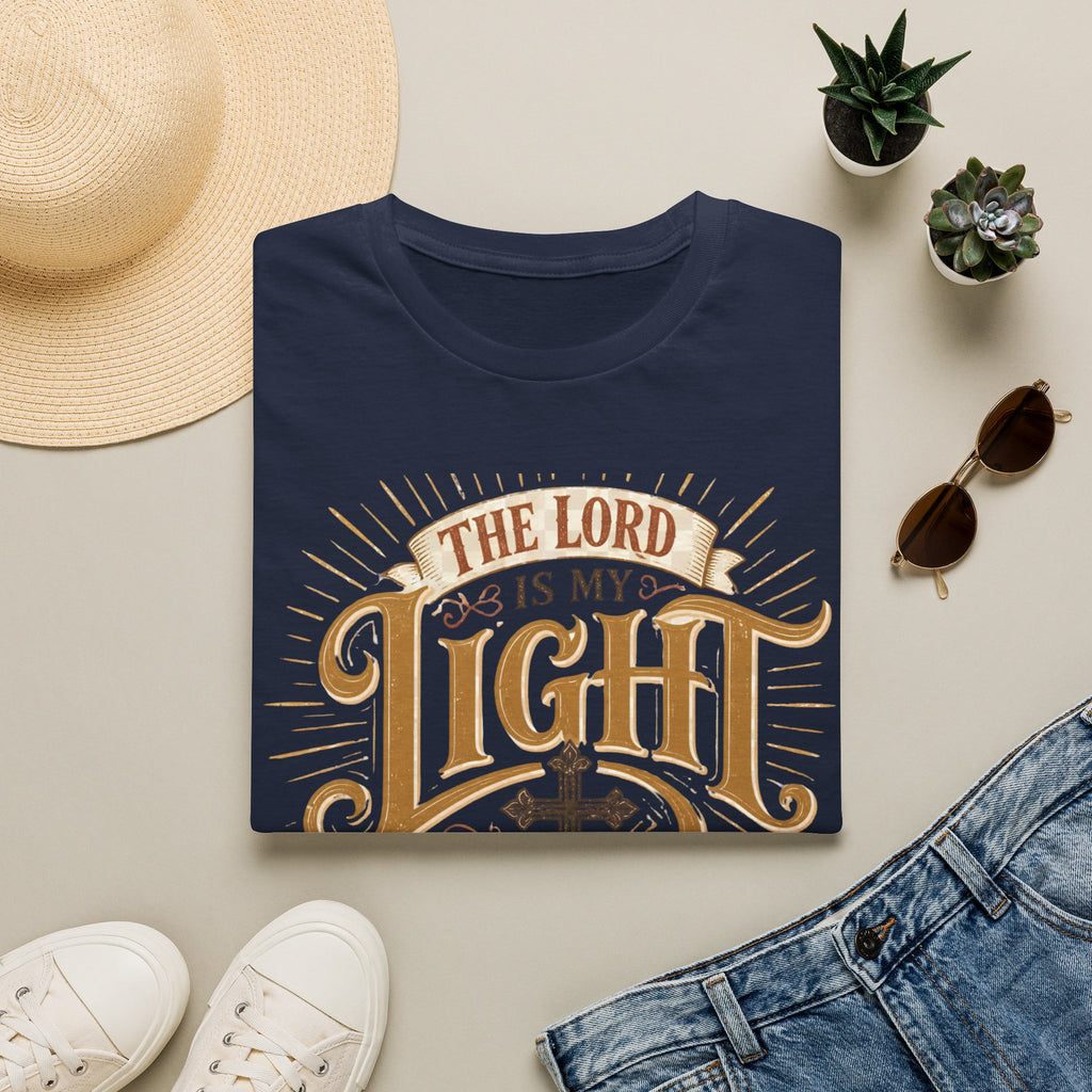 Christian T-Shirt - "The Lord Is My Light & Peace" Inspirational Faith Tee