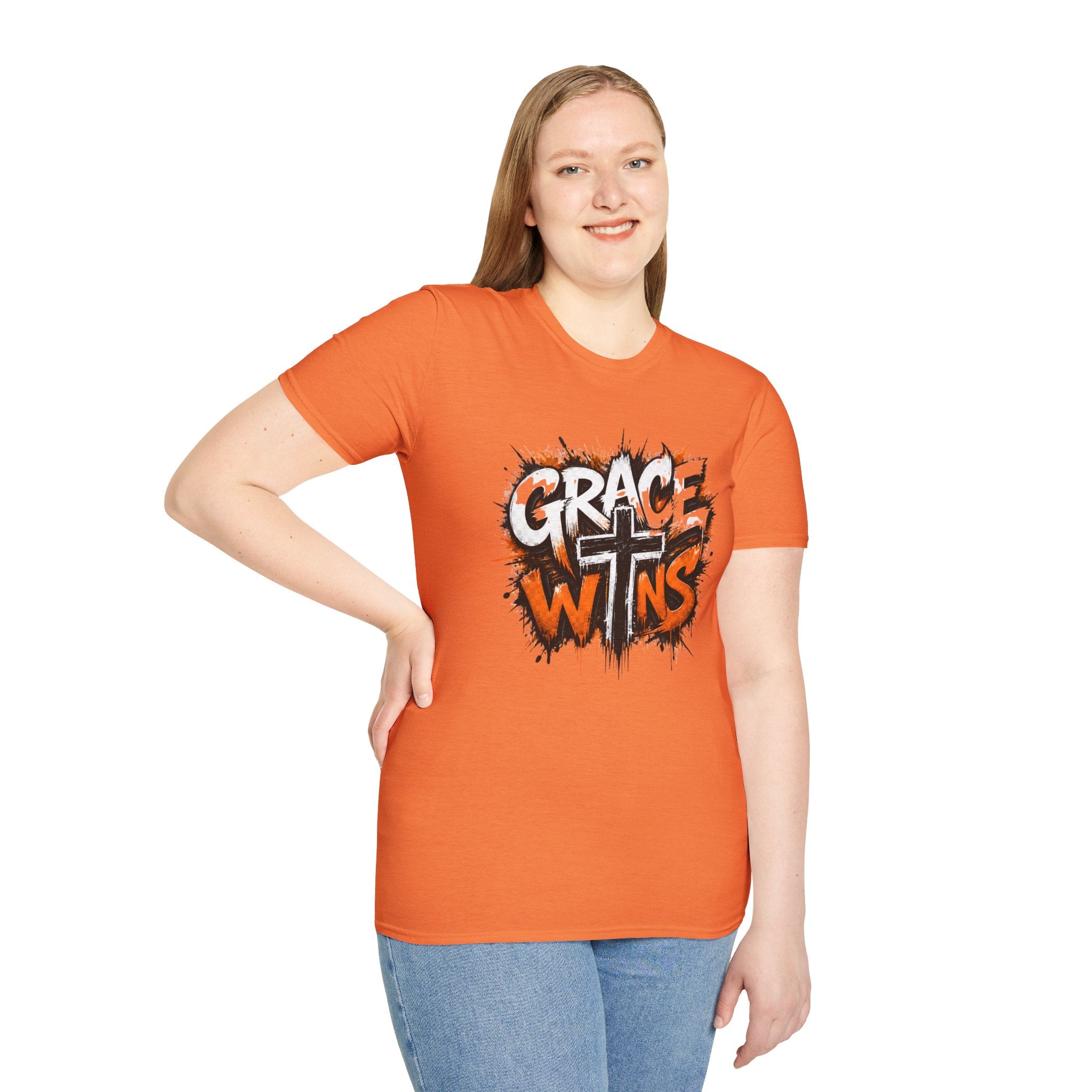 Grace Wins T-Shirt — Christian Faith Cross Graphic Tee