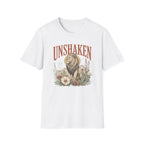 Unshaken Lion T‑Shirt — Vintage Floral Courage Tee