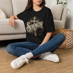 Strength Cross T‑Shirt — 'The Lord Is My Peace' Christian Faith Tee