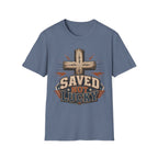 Saved Not Lucky T-Shirt — Christian Cross Faith Graphic Tee