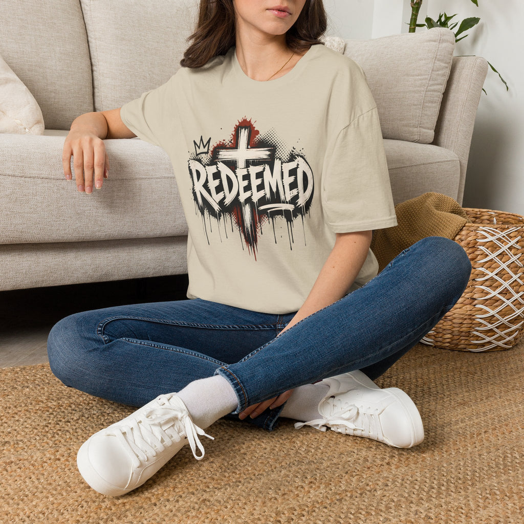 Redeemed Cross T‑Shirt — Christian Faith Graphic Tee